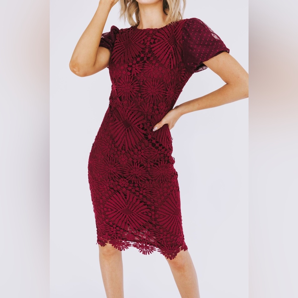 One Loved Babe Medium Berry Red Helena Dress
